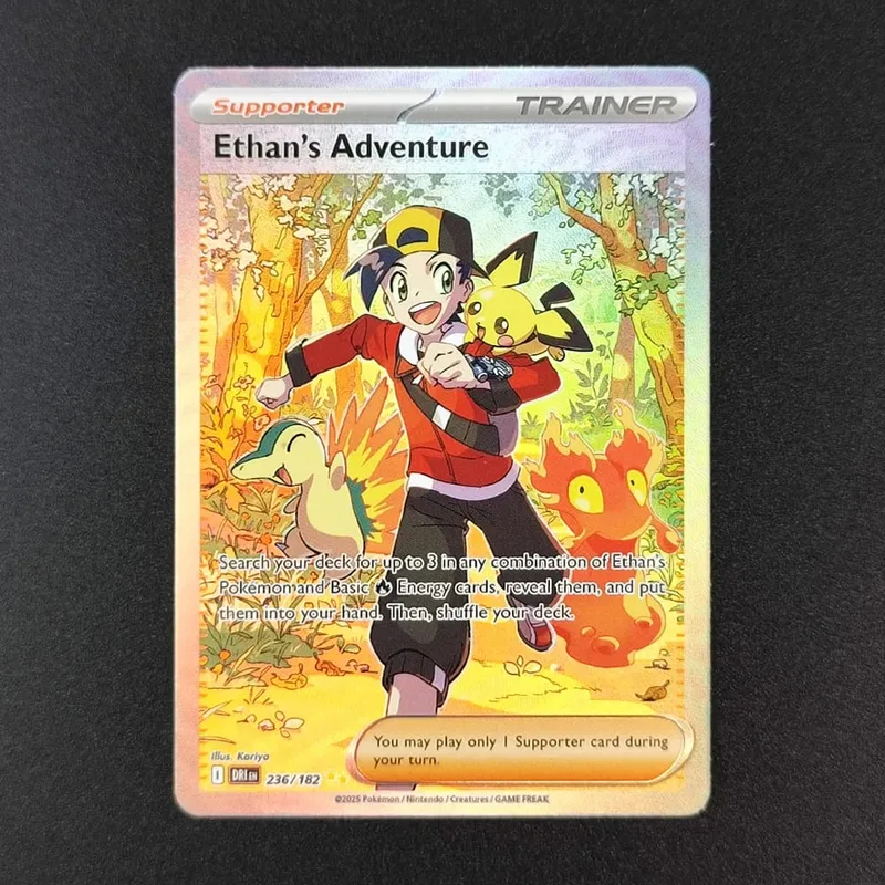 tcg การ์ดภาษาอังกฤษ SV10 SV09 Destined Rivals Team Rocket's Mewtwo Cynthia's Garchomp Ethan's Ho-Oh Trading Card Game — image 14