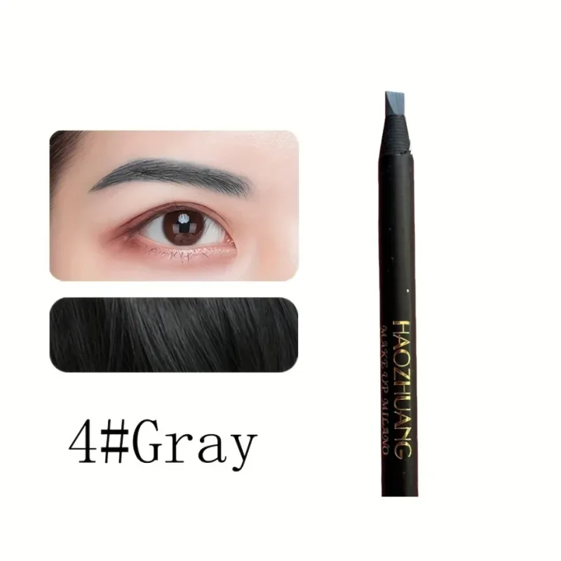 Pull Eyebrow Pencil Black Makeup High Quality Wild Line Eyebrow Pencil Hard Core Flat Head Pen White Waterproof