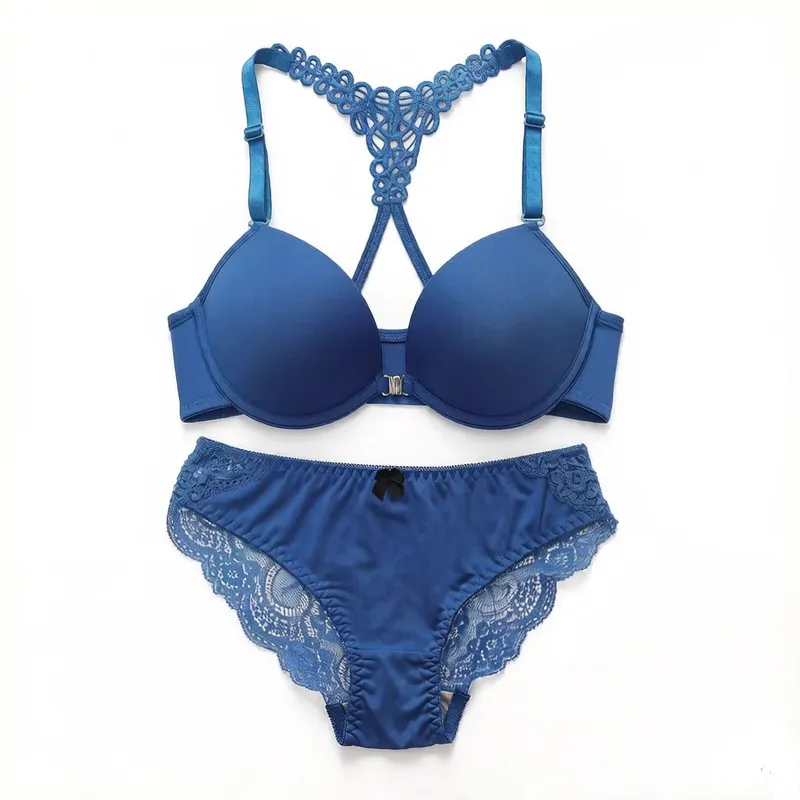 New product: Thick chest cushion gathered and pulled front button bra sexy and beautiful back multi-color women underwear A2128 — image 8