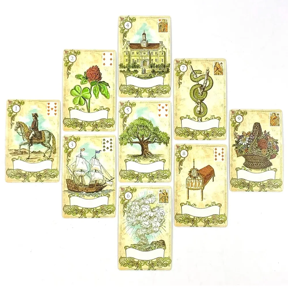 Old Style Lenormand Fortune-Telling Cards English Version A 38 Oracle Deck Divination Borad Games Cards Game Meditation & Gifts
