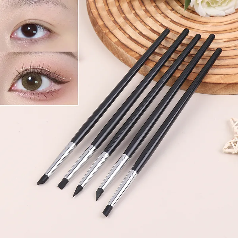 Black Silicone Eyeliner Brush Blade Multi-purpose Eyebrow Lipstick Brushes Easy To Use Nail Painting Pen Eyes Shaping Makeup