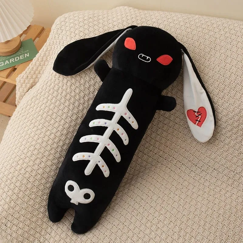 60cm Horror Goth Plush Animal Rabbit Panda Soft Toy Cute Body Pillow Halloween Party Decor Funny Gift For Girl Boy