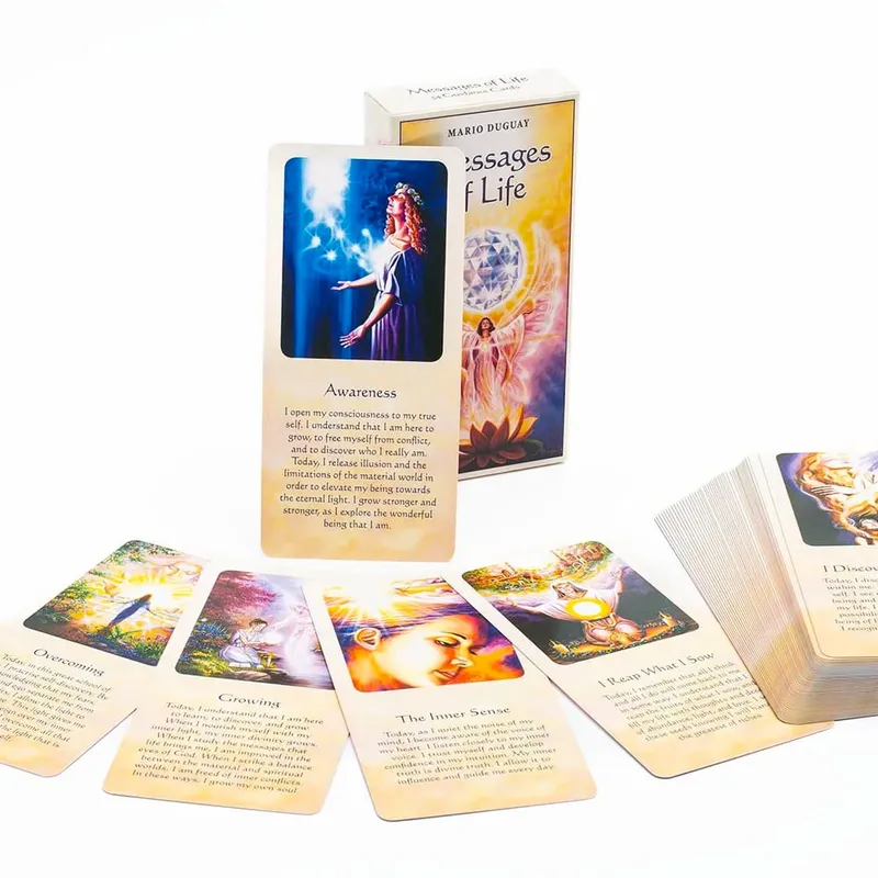 Messages Of Life Tarot Board Game 54 Pcs English Playing Cards for Party and Family Fun 11.3*4.5cm