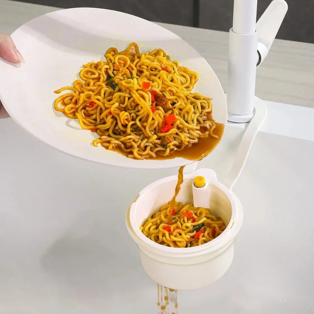 Hanging Sink Draining Basket Openable Bottom Cover Detachable Kitchen Garbage Filter Food Residue Filter Cleaning Water Basket — image 2