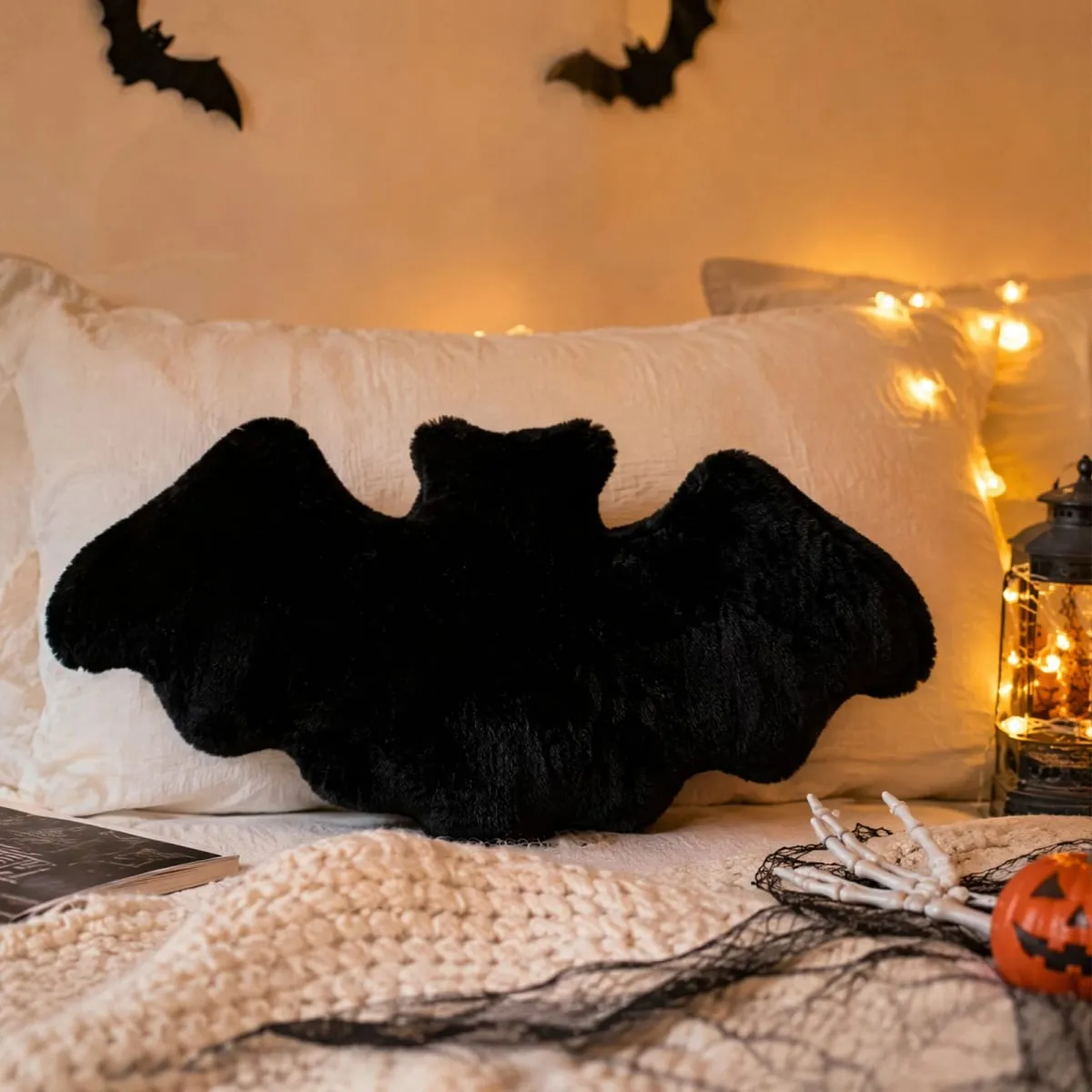 Halloween flagermus plys pude Halloween dekorativ pude lodne flagermus plys puder til Halloween dekorativ hjemmesovesofa