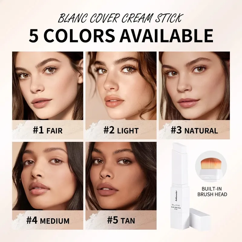 4Pcs Face Makeup Set Foundation Stick Pore No More Primer Loose Setting Powder Long Lasting Matte Beginner Makeup Christmas Gift