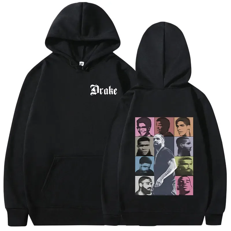 Rapper Drake Music Album Cover Graphic Hoodies Men's Fashion Hip Hop Vintage Sweatshirts Autumn/Winter Fleece Warm Pullovers Y2k