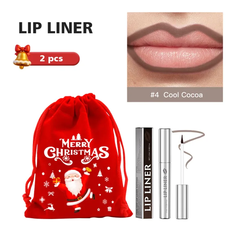 Peel Off Lip Stain Tattoo Lip Liner Pencil Lang dragen Mat Waterdicht Smudge Proof Transfer Proof Lip Cosmetisch Kerstcadeau — image 8