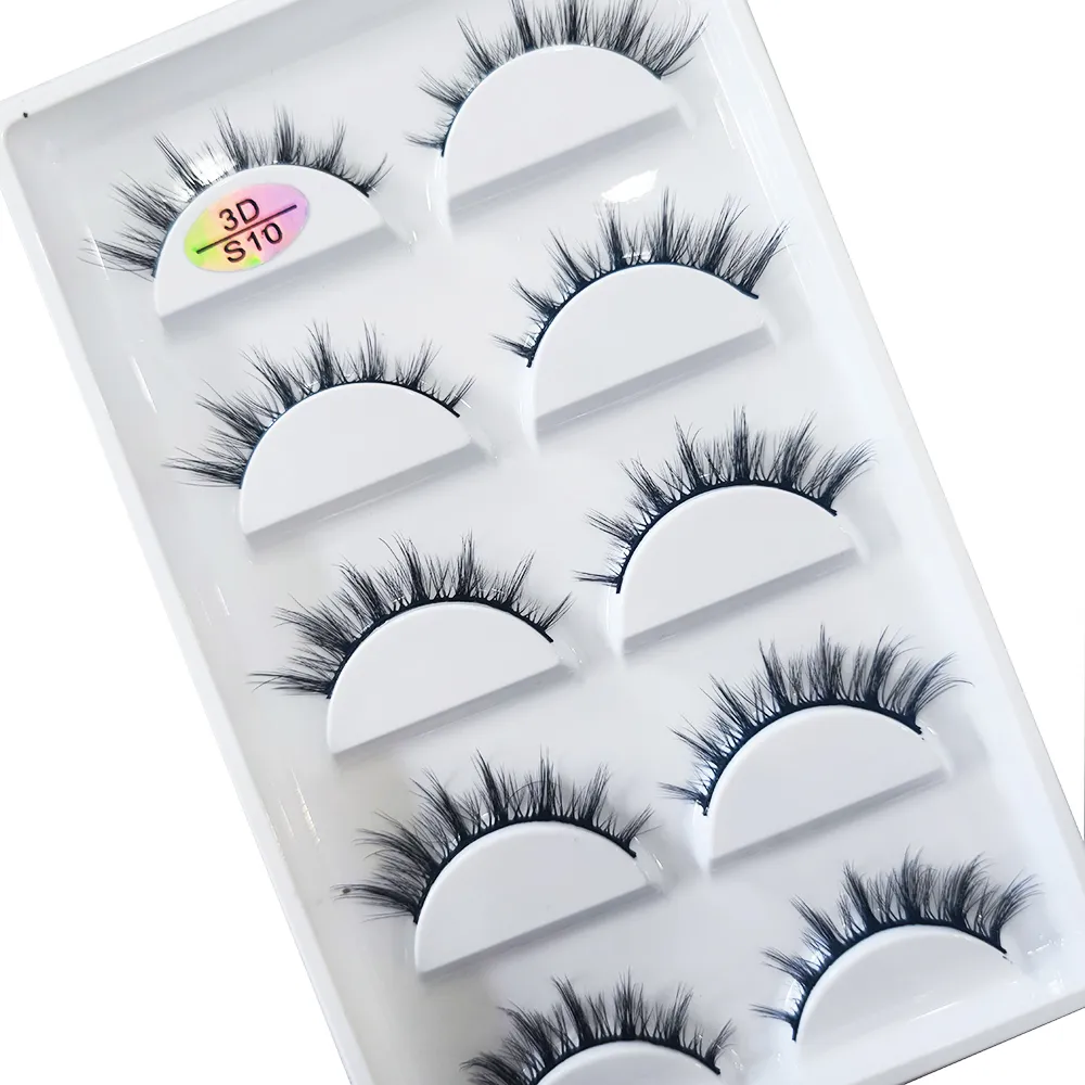 New 5 Pairs Natural 3D False Eyelashes Makeup Mink Eyelash Fake Eye Lashes Faux Cils Make Up Beauty Maquillaje Tools H13 Cat — image 7