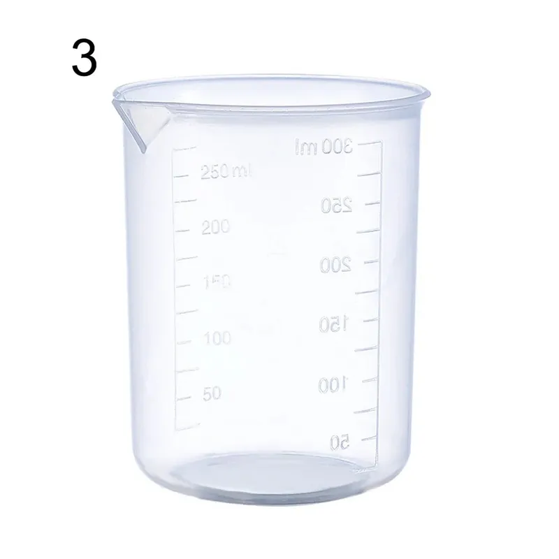 Measuring Cup Transparent Plastic Laboratory Beaker Graduated Liquid Jug Cup Kitchen Baking Cooking Measurement Scale Container