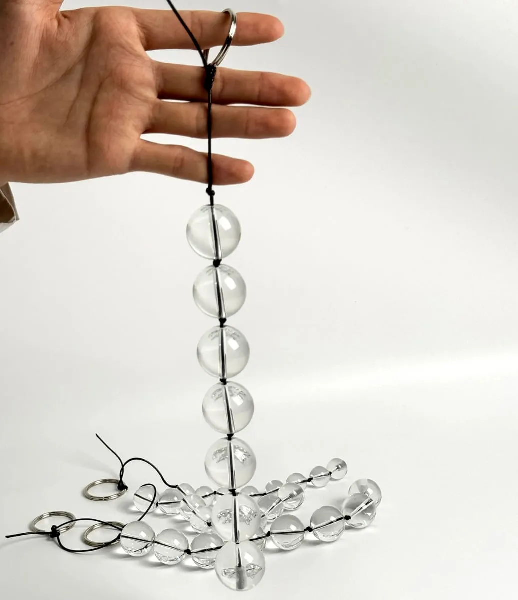 New Glass Anal Trainer Toy with Ring Vagina Plug Butt Plug Anal Beads Prostate Massager - Sex Toys for Anal — image 2