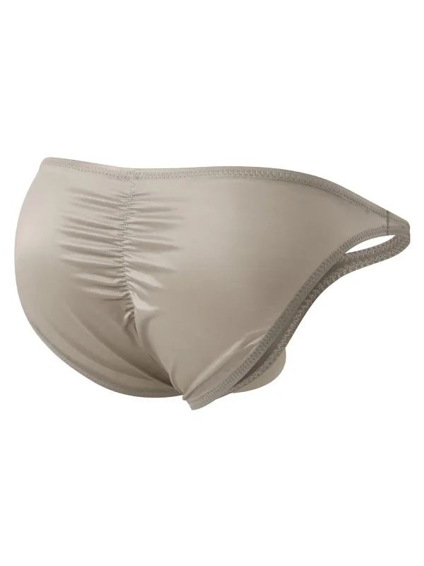 Cuecas de ginástica masculinas de cintura baixa, roupa íntima de cetim suave para treinamento esportivo, musculação, ultrafina, secagem rápida, treino de fitness, levantamento de bunda