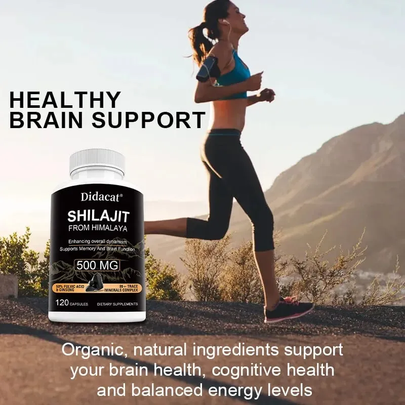 Shilajit with Ginseng Extract 500 Mg Helps Improve Overall Vitality Memory & Brain Function 85+ Trace Mineral Complex — image 5