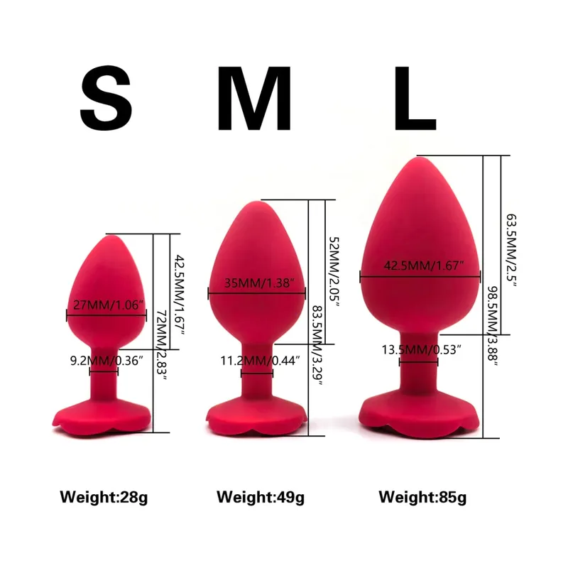Plug Anal en Silicone souple fleur de Rose débutant à expert 3 tailles godemichet Anal Anus formateur godes Adule jouets sexuels pour Couple femmes hommes