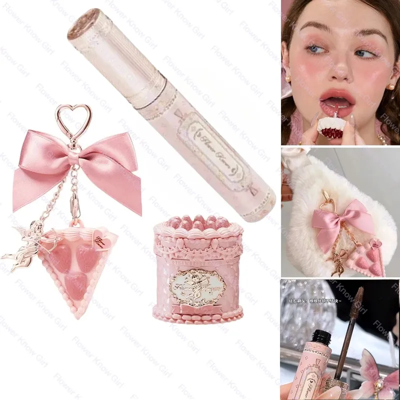 Flower Knows Lipstick Solid Perfume Mascara Set Long-Lasting Fragrance Gift for Women