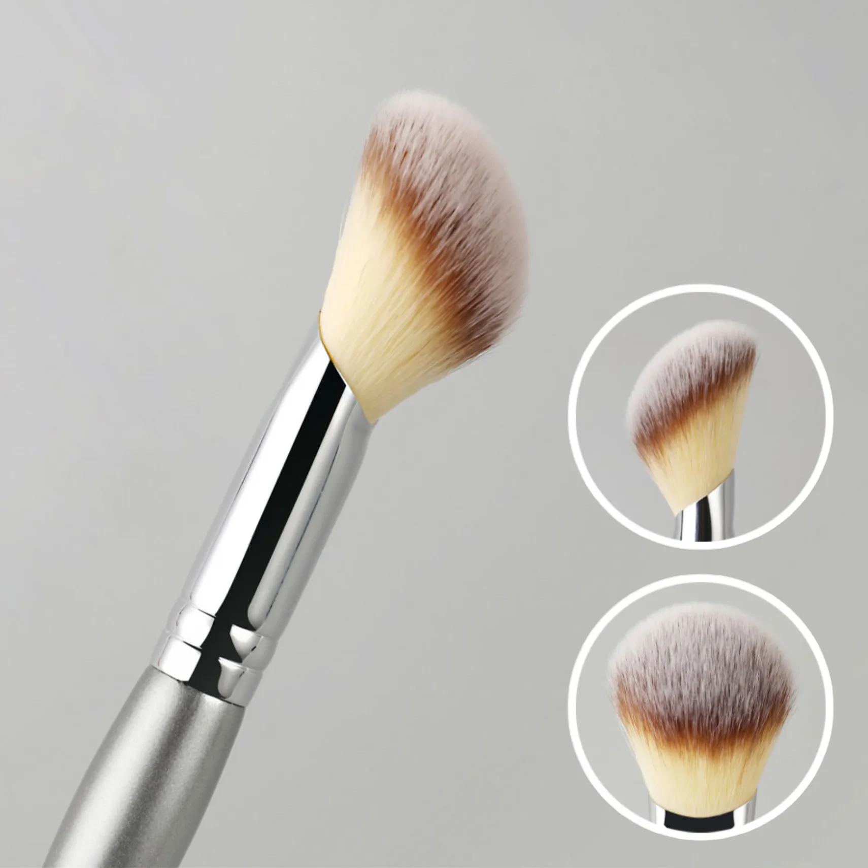 Professional Handmade Make Up Brush 200 Tilted Blush Contour Brush Resilient Synthetic Fiber Makeup Brushes