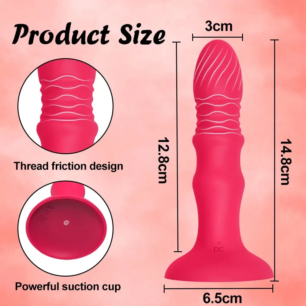 Unisex Anal Stopper Vibration Massagers APP Remote Control Telescopic Vibration Buttocks Stoppers with Suction Cups Adult Toys