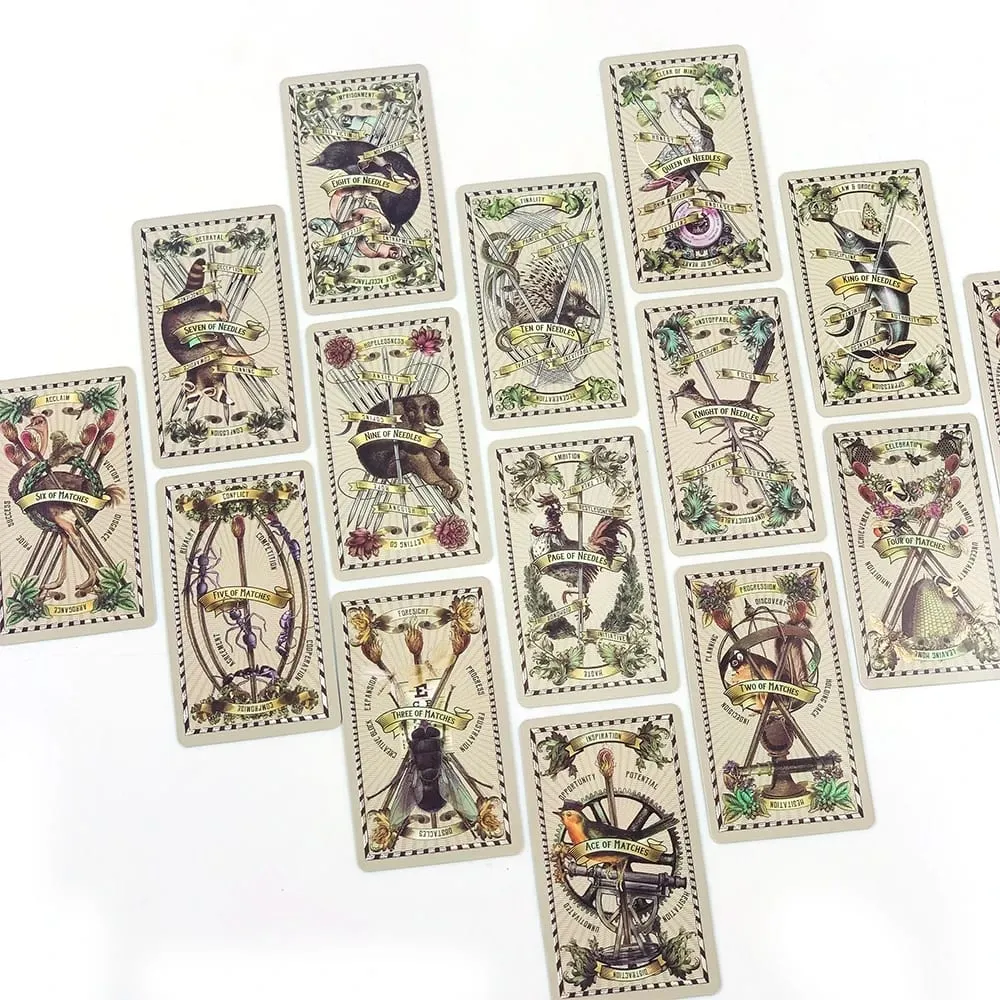 5-Cent-Tarotkarten 78-teiliges Vintage-Retro-Tarot-Deck-Wahrsagungs-Borad-Spielkartenspiel für Tarot-Leseanfänger