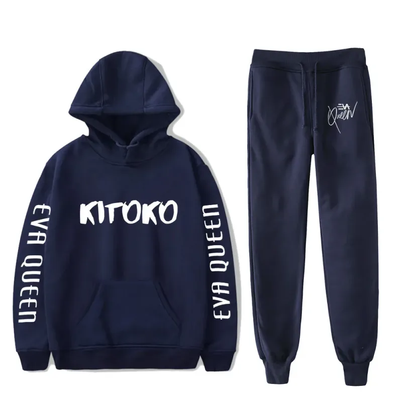 Hip Hop Comfortabel Eva Queen Print Sweatshirt Joggingbroek Pak Hoodies + Broek Pak Jongens/Meisjes 2 Delige Set Kleding