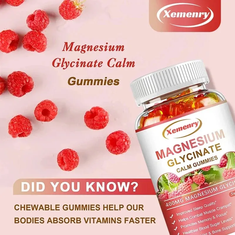 Magnesium Glycinate Gummies Calm Relieves Stress Support Sleep Support Memory Concentration & Muscle Spasms — image 4