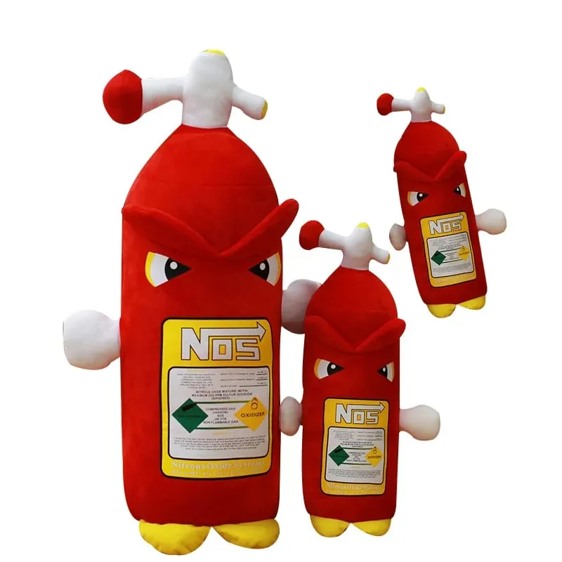 Simulation Fire Extinguisher Plush Toy Soft NOS Pillows Nitrous Oxide Bottle Pillow Cushion Headrest Backrest for Home Decor