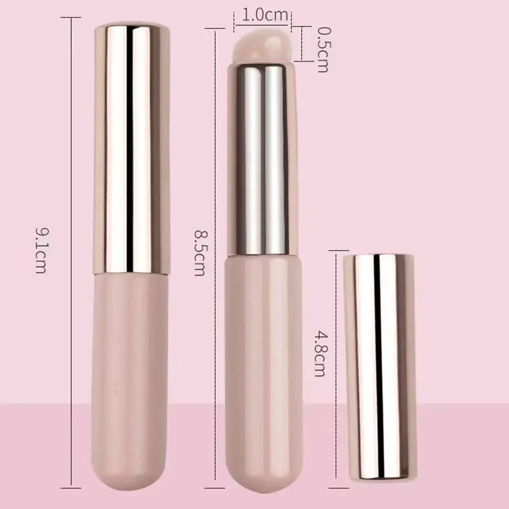 Silicone Lip Brush With Cover Cap Concealer Brush Like Fingertips Q Soft Lipstick Makeup Brushes Round Head No Broken — image 2