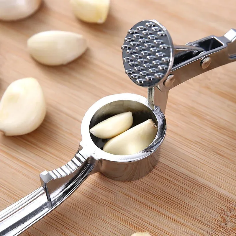 Stainless Steel Multifunction Garlic Press Crusher Kitchen Cooking Ginger Squeezer Masher Handheld Ginger Mincer Tools Garlic — image 9