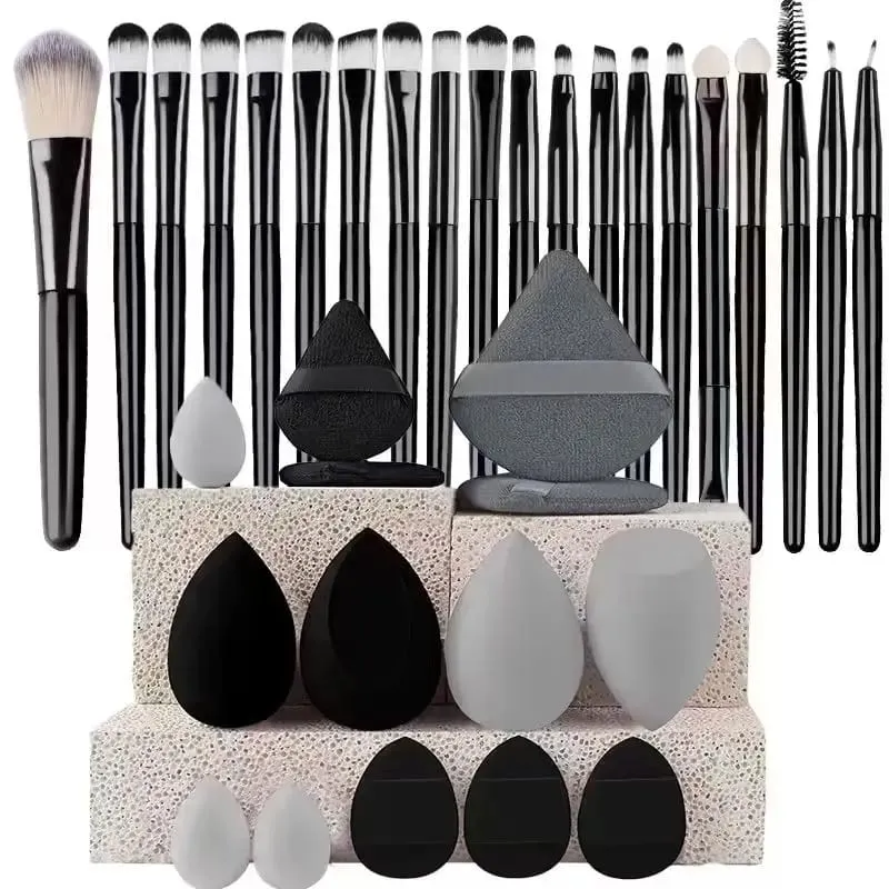 20Pcs Professional Makeup Brushes Set Soft Synthetic Hair Cosmetic Brush for Foundation Eyeshadow Eyebrow Eyeliner Blending Make