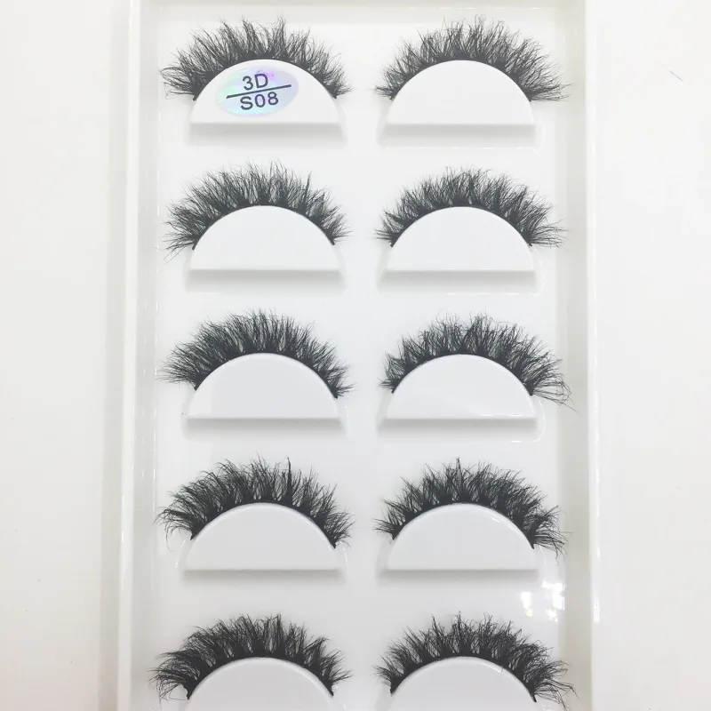 NEW Eyelash 3D Natural Mink False Eyelashes Makeup Fake Eye Lashes Faux Cilios Make Up Beauty Tools 5 Pairs
