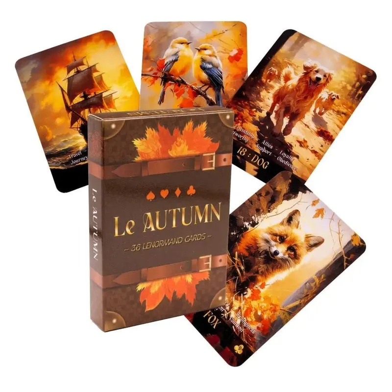 36 Card Oracle Deck for Divination Fortune Telling & Spiritual Growth Le Autumn Lenormand Cards 9*6cm