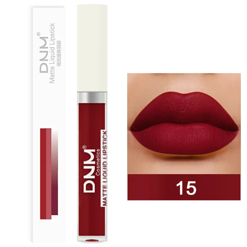 DNM 19 Color Matte Velvet Liquid Lipstick Waterproof Lasting Not Easy To Fade Lipgloss Makeup Purple Red Nude Lip Tint Cosmetics