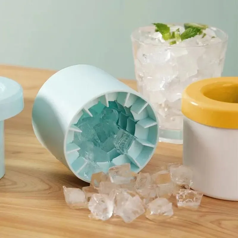 40/60 Đá Viên Khuôn Silicon Tròn Xô Đá Hộp Đựng Đá Hộ Gia Đình Tự Làm Tủ Lạnh Đóng Băng Máy Làm Đá Sáng Tạo Barware dụng Cụ