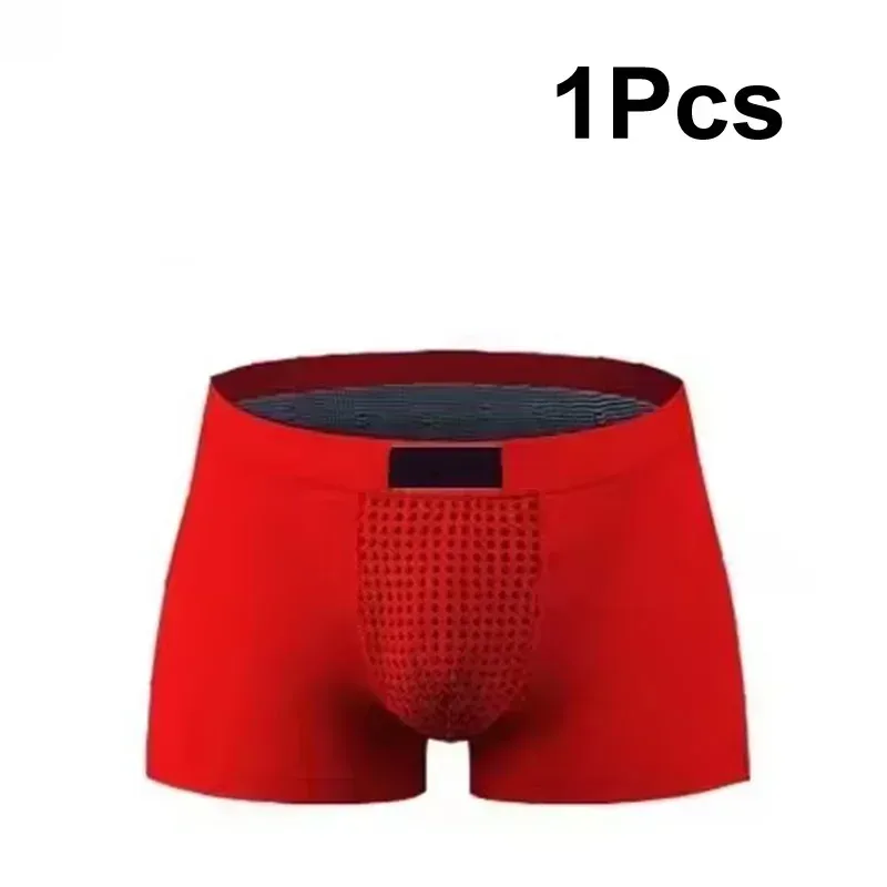 1Pcs Men Magnetic Therapy Boxer Briefs Breathable Comfortable Underwear with 22 Health Magnets for Blood Circulation L-6XL Size