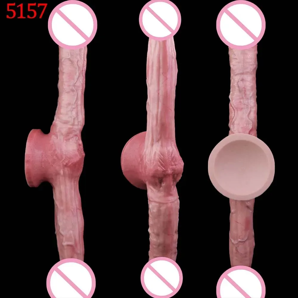 47cm realistická dlouhá dilda s dvojitou hlavou anální vaginální stimulátor Sexuální hračka s přísavkou pro lesbické páry Gay Muži Nástroje pro dospělé