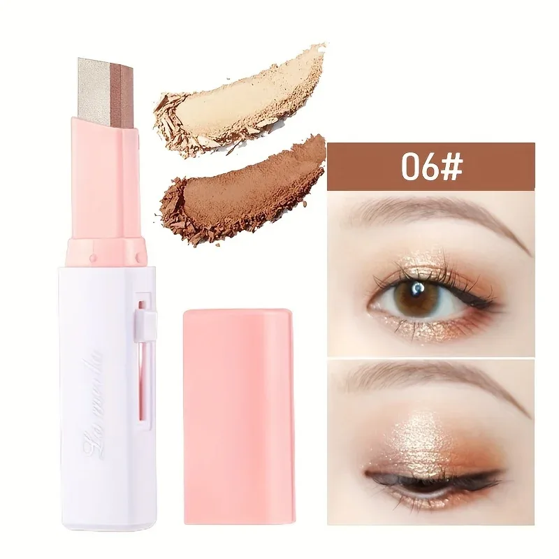 2 In 1 Pearly Highlighter Eyeshadow Stick Makeup Waterproof Long Lasting Glitter Eyeshadow Eyeliner Stick Eyes Makeup Cosmetics — image 10