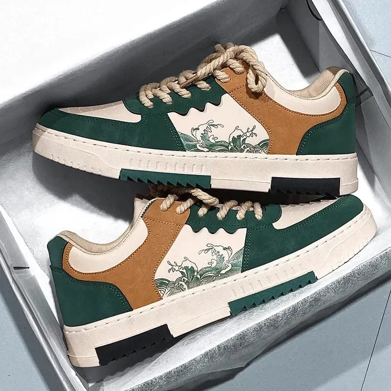 Men's Casual Leather Sneakers Waterproof Vulcanized Shoes Men 2023 Comforthable Spring Sneakers Men Casual Shoes Plus Size 39-44