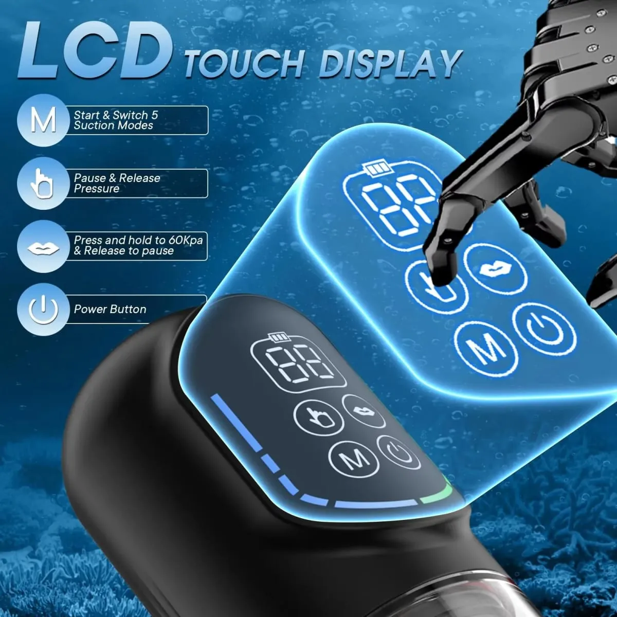 Male Sex Toy Electric Penis Enlargement Vacuum Pump Rechargeable Automatic High-Vacuum Penis Enlargement and Lengthening Pump