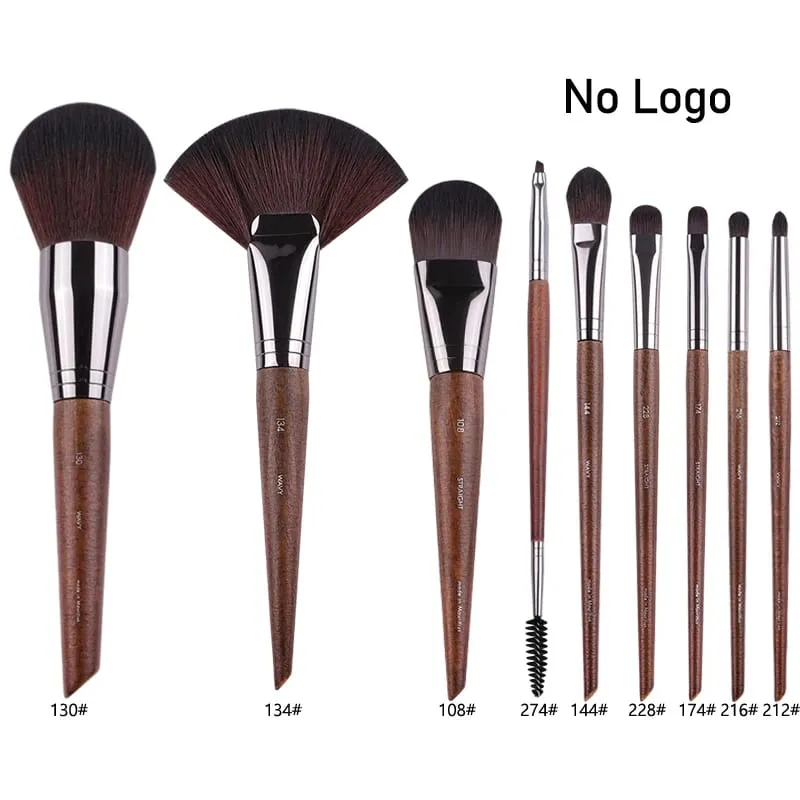 Augen-Make-up-Pinsel aus Naturholz, komplettes Set, Pro Crease Lidschatten-Make-up-Set, zum Verwischen von Textmarkern, Augenbrauen, Lippen- und Wimpernpinsel, praktisch