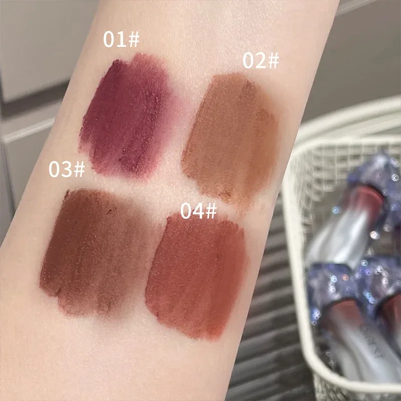 Matte Velvet Liquid Lipstick Natural Long-Lasting Highly Pigmented Lip Mud Portable Finish Universal Lip Gloss Makeup