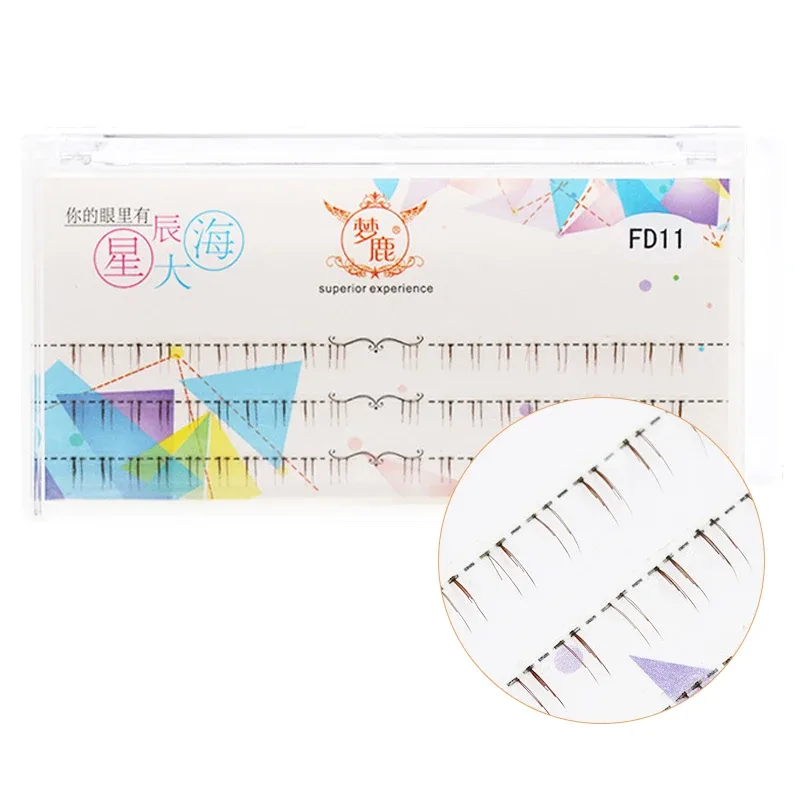 J Curl V Shape Under Eyelash Comic Eye Lashes Natural Bottom Lashes Soft Manga Eyelashes Bunches Eyelash Clusters Korean Makeup