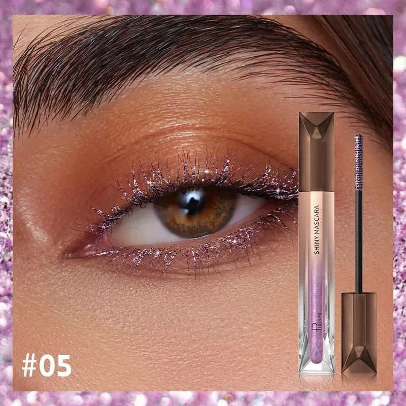 Eyelash Eyebrow Glitter Mascara Brush Lengthing Eye Lash Colored Blue Pink Gold Mascara Eyelashes Curling Extension Makeup