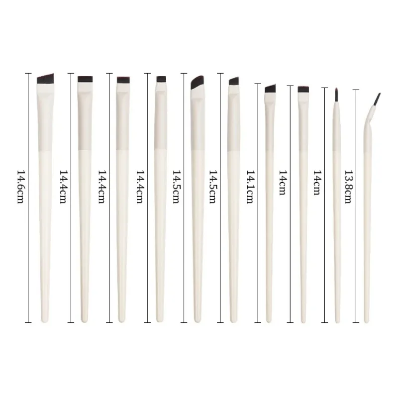 Upgrade Blade Eyeliner Brush Set Ultra Thin Fine Angle Flat Eyebrow Brush Under The Eye Place Precise Detail Brushes Ivory — image 10