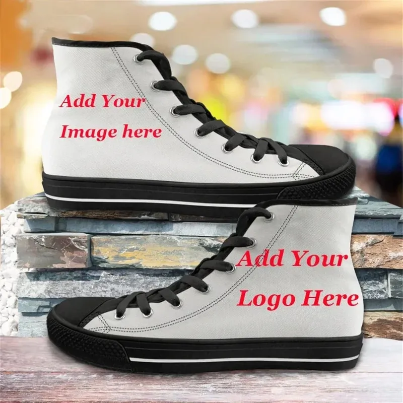 Custom Shoes Customized Plus Size 48 47 Logo Image Men High Low Top Canvas Shoes Sneakers Ladies Unisex Dropshipping — image 10