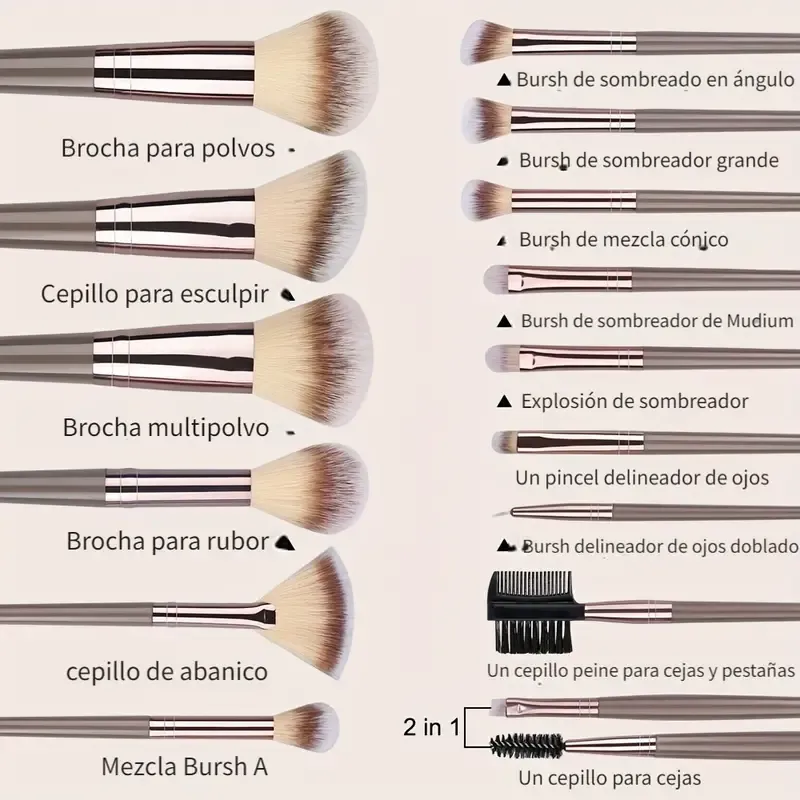 3-20PCS Makeup Brushes Set Foundation Highlighter Eyeshadow Blush Concealers Brush Female Beauty Tools Beauty Sponges Thumb Puff