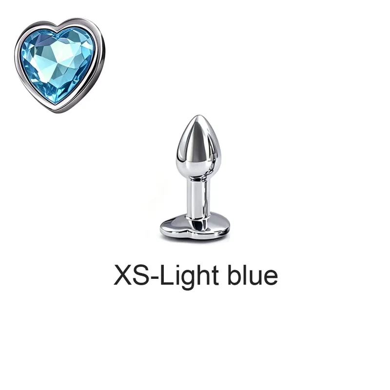 5 Sizes Metal Anal Plug Set with Heart Base Smooth Prostate Massage Butt Plug Sex Toys for Men Women Couples