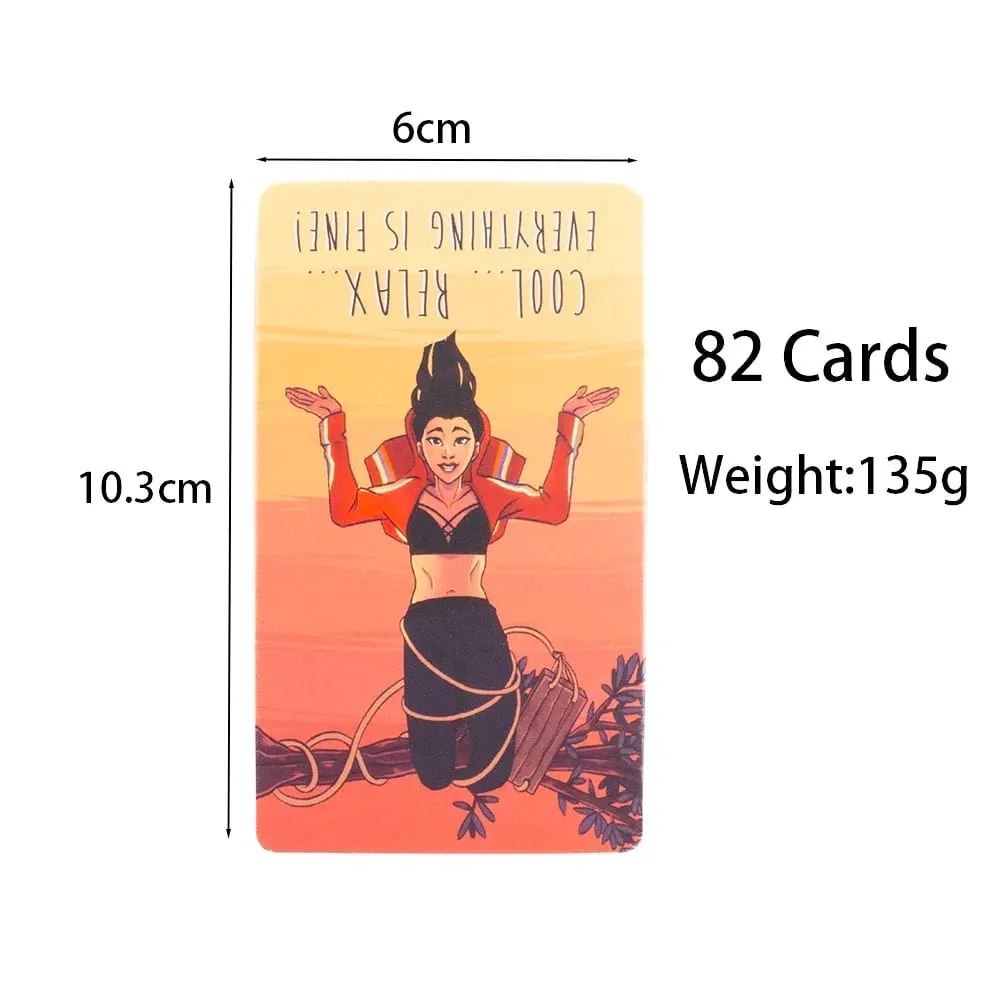 82 Cards I DON'T CARE Oracle Deck 10.3*6CM Fortune Telling Divination Tarot Cart With PDF GuideBook — image 4
