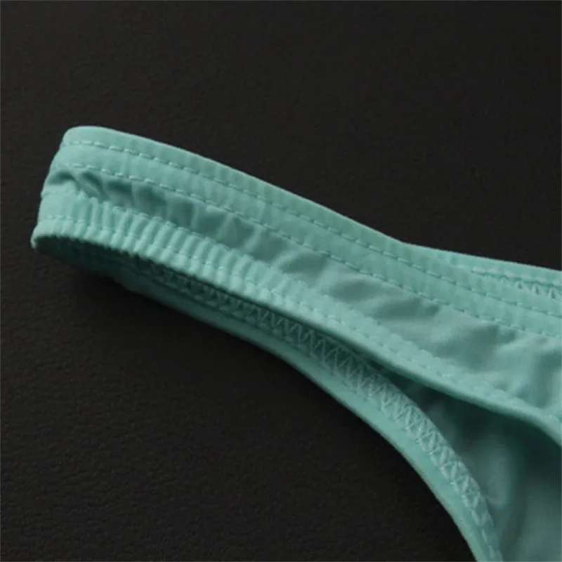 Bagong 2026 Men Ice Silk U Convex Samll Briefs Underwear Low Waist Ultra Manipis Transparent Bikini Slip Panties Plus Size M-XXL
