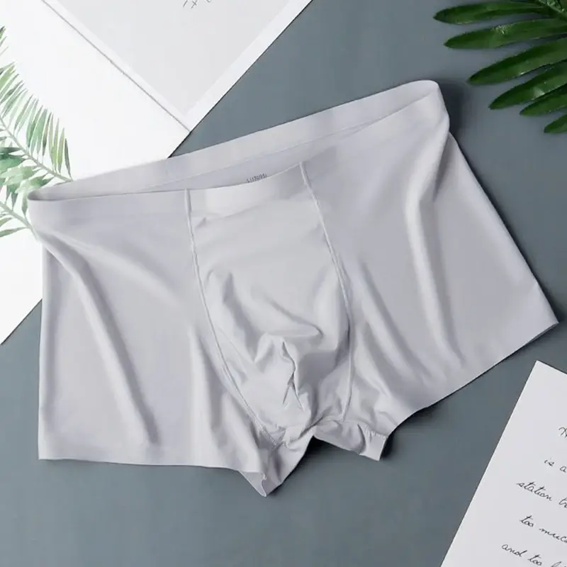 10 Buah Celana Boxer Ultratipis Mulus Seksi Sutra Es Pria Celana Pendek Pakaian Dalam Celana Dalam Pria Celana Dalam Sejuk