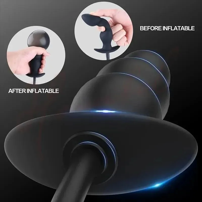 Anal Expander Expand Inflatable Anal Plug Oversized Enema Training Butt Plug Butt Dilator Ass Prostate Sex Toy for Men Women — image 2