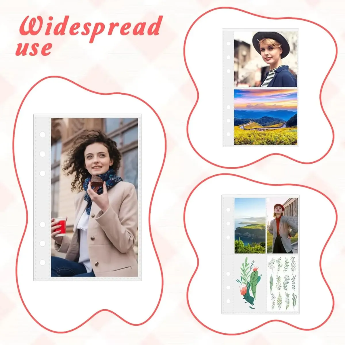 A5 Clear Binder Sheet Protectors 30 Pack PVC Refill Inserts 1 2 4 Pocket Pages for 6 Ring Binder Sticker Photo Ticket Card Cash